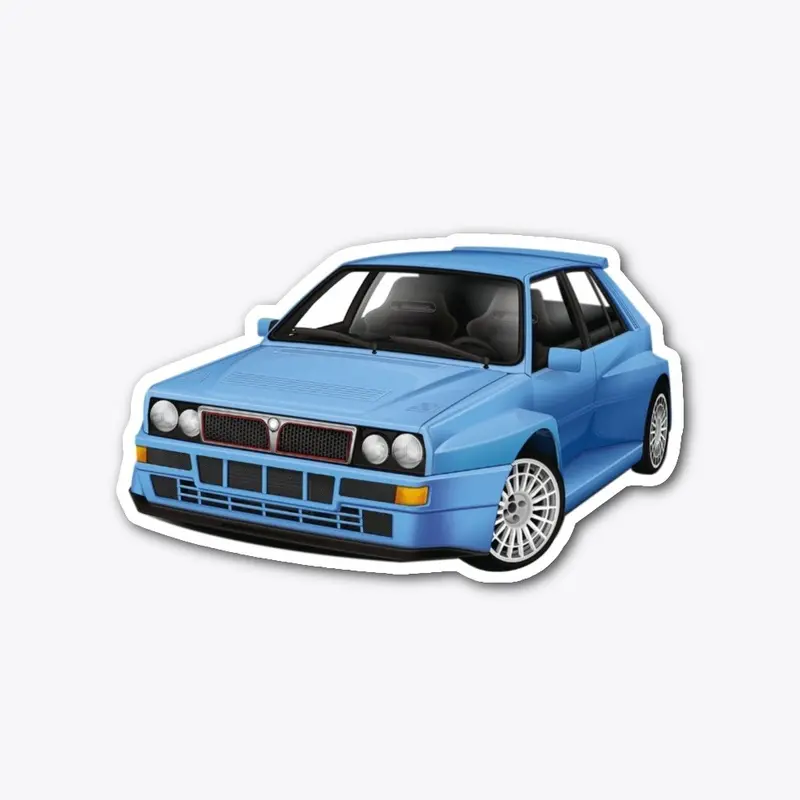 Lancia Delta Evo Cartoon Azzurra